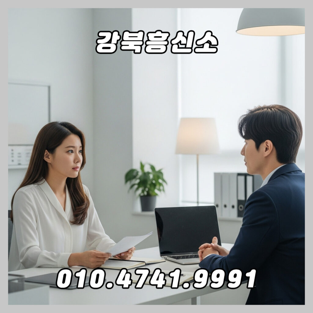 강북흥신소 상담 중인 여성