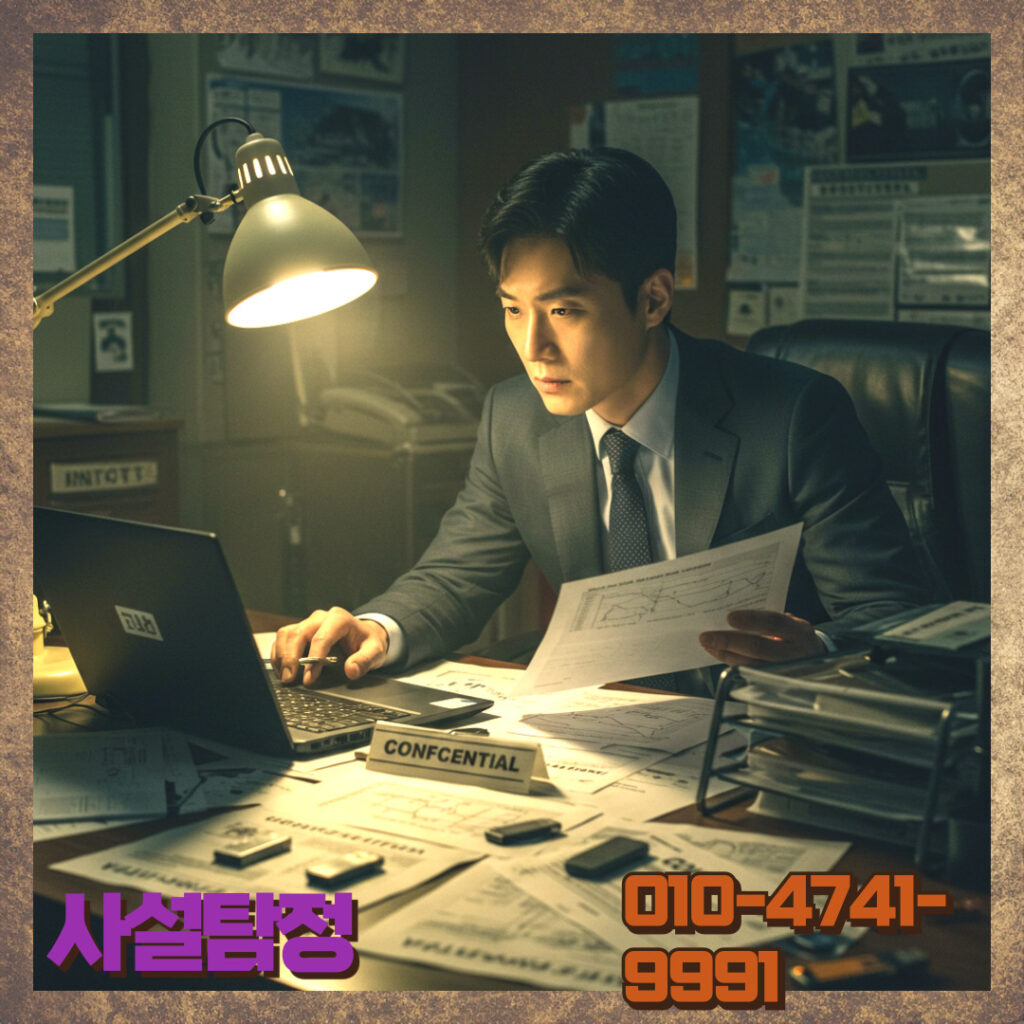 탐정사무소에서 가정문제 상담을 진행하는 모습