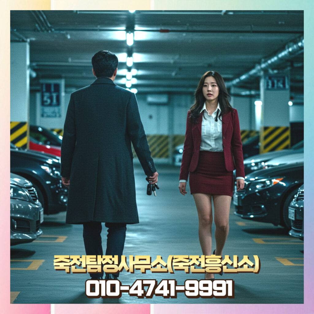 죽전탐정사무소 외부 간판과 출입구