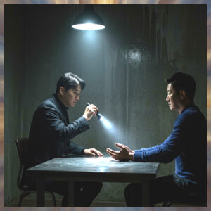 사실조사상담을 받기 전 체크리스트를 점검하는 사람의 모습