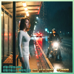 은평구탐정사무소에서 배우자고민 상담을 진행하는 탐정과 의뢰인의 대화 장면